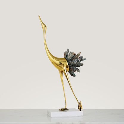 Elegant Crane Decorative Sculpture Homeandso