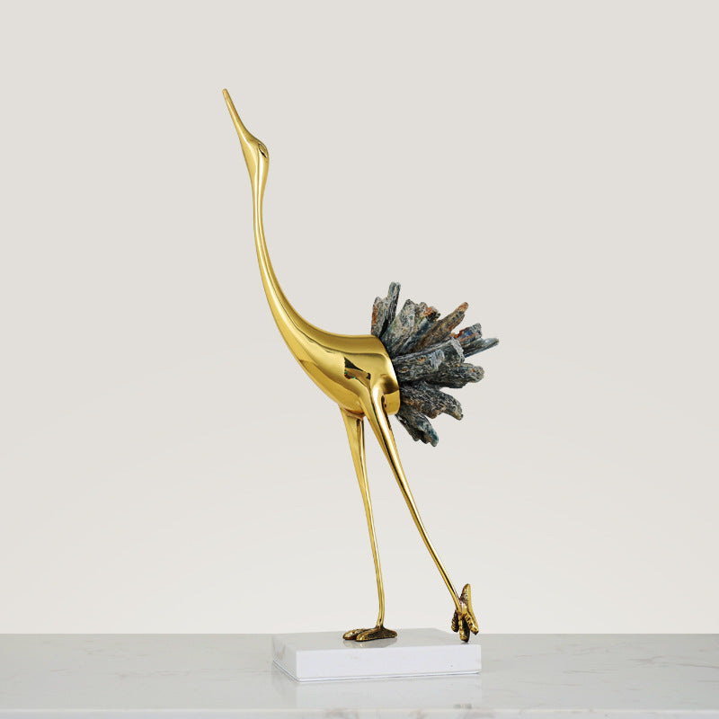Elegant Crane Decorative Sculpture Homeandso