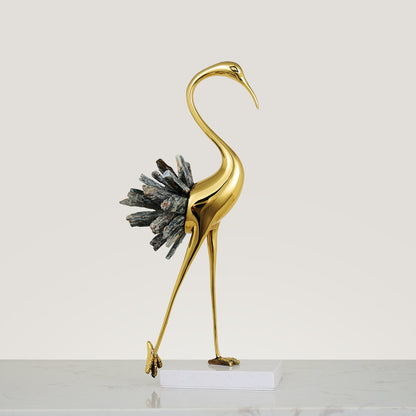 Elegant Crane Decorative Sculpture Homeandso