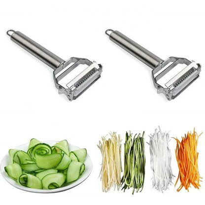 Ultra-sharp stainless steel multi-functional vegetable slicer & julienne cutter potato carrot grater