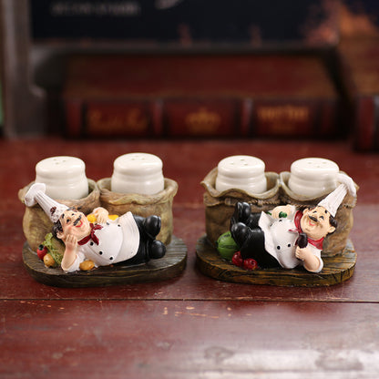 Chef Figurine Salt and Pepper Shaker Set Homeandso