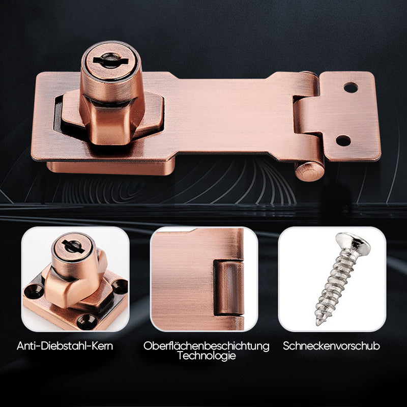 Door lock bolt | Installation without drilling with key