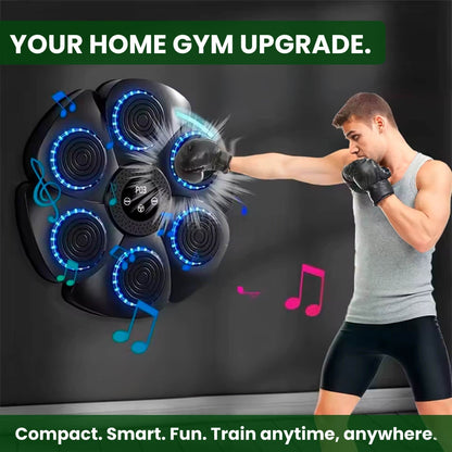 Music punching bag with target features