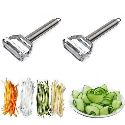 Ultra-sharp stainless steel multifunctional vegetable peeler & julienne cutter