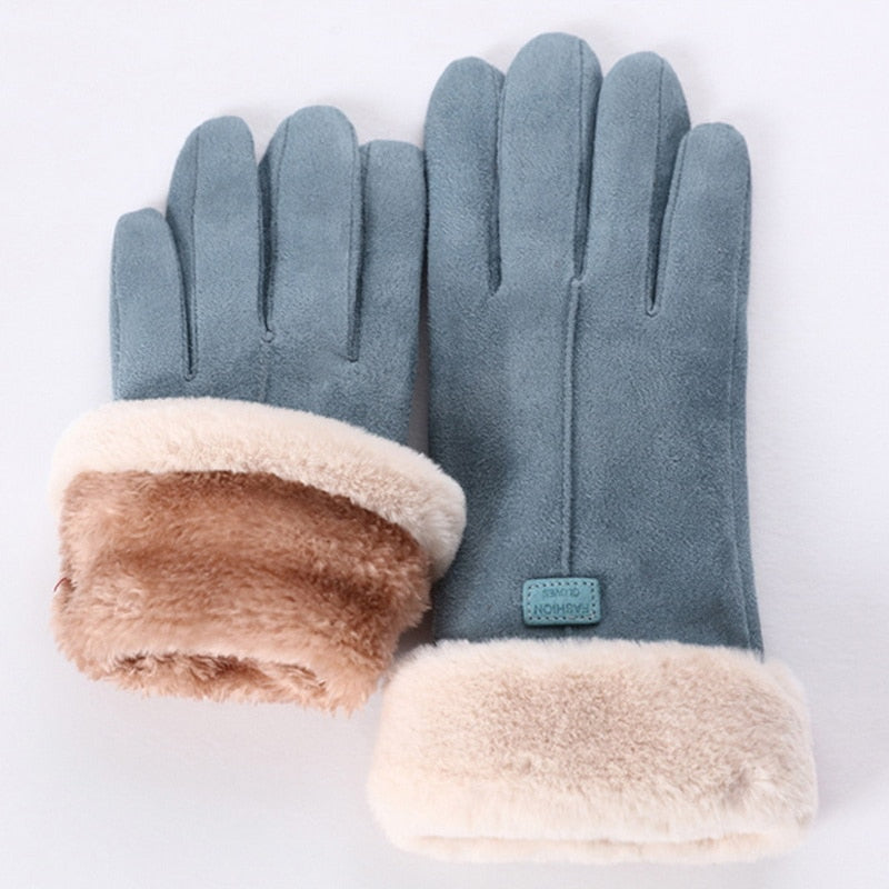Warm waterproof winter gloves with touchscreen compatibility
