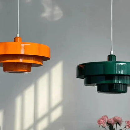 Vintage LED Pendant Light | Multi-layered Metal in Nordic Design | Multiple Colors
