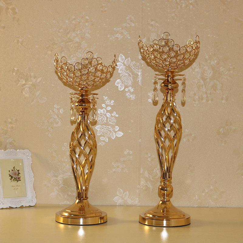 Luxurious Crystal-Embellished Decorative Centerpiece