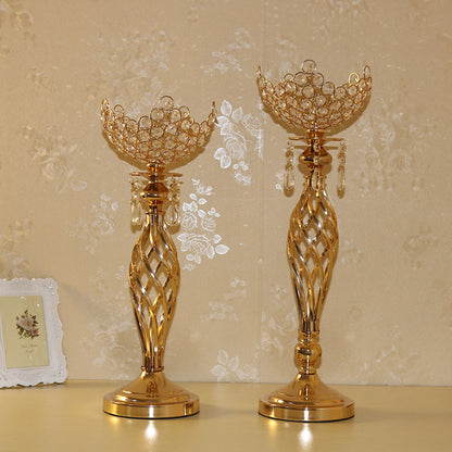 Luxurious Crystal-Embellished Decorative Centerpiece