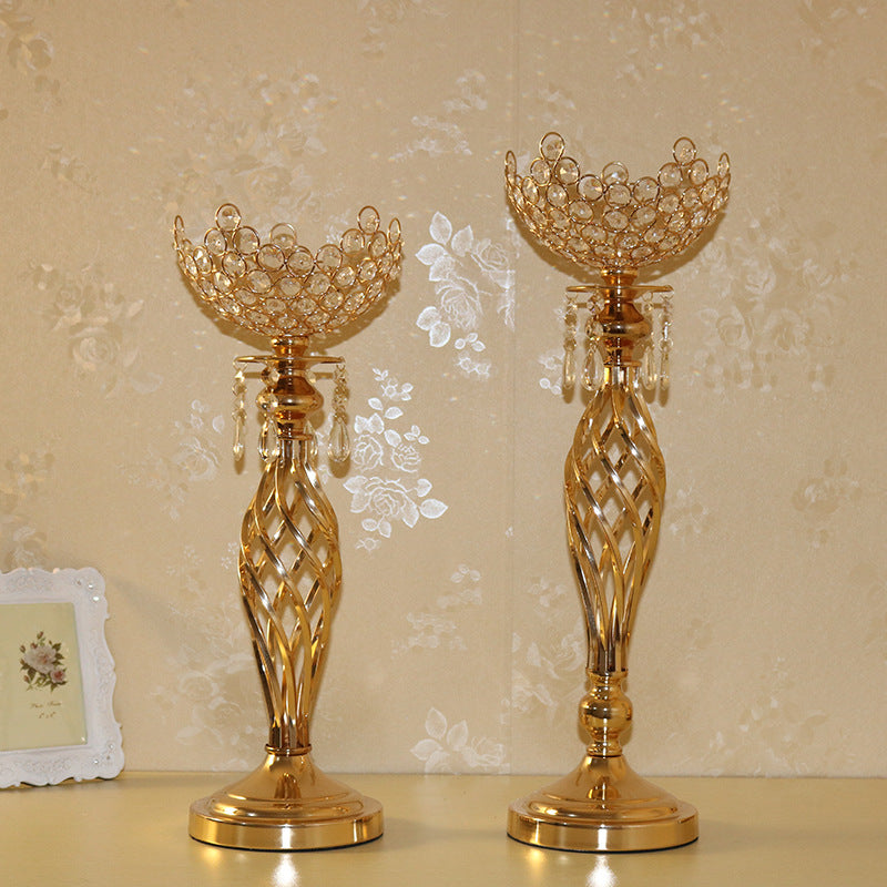 Luxurious Crystal-Embellished Decorative Centerpiece