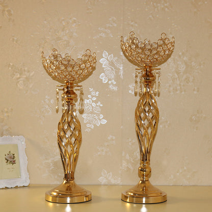 Luxurious Crystal-Embellished Decorative Centerpiece