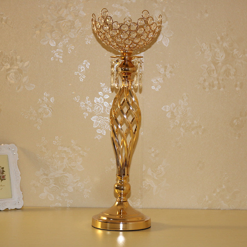 Luxurious Crystal-Embellished Decorative Centerpiece