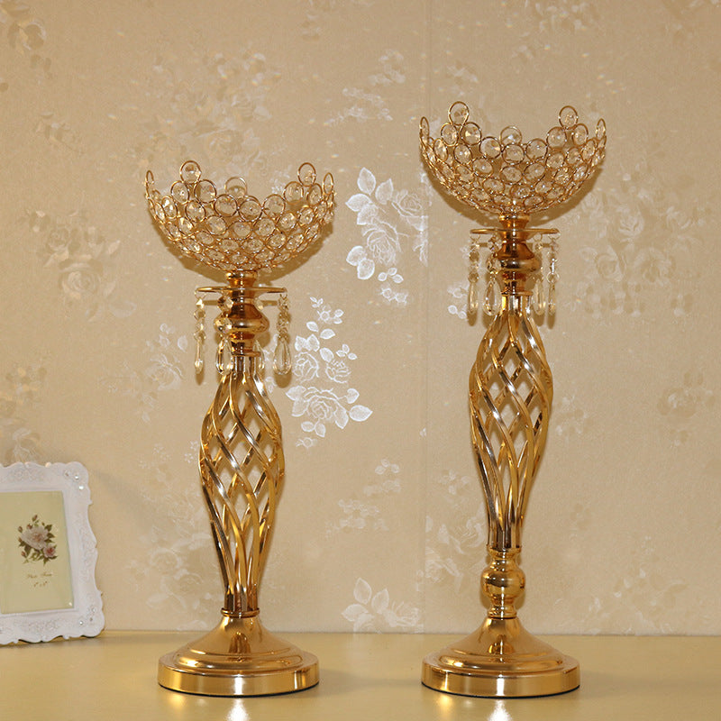 Luxurious Crystal-Embellished Decorative Centerpiece