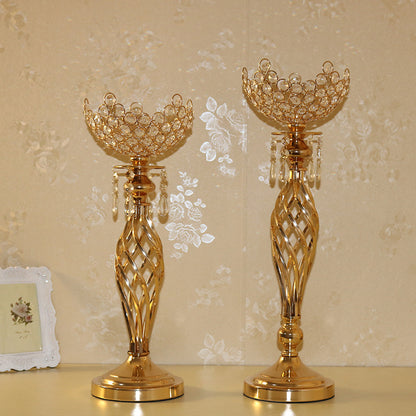 Luxurious Crystal-Embellished Decorative Centerpiece