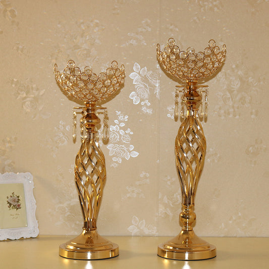 Luxurious Crystal-Embellished Decorative Centerpiece