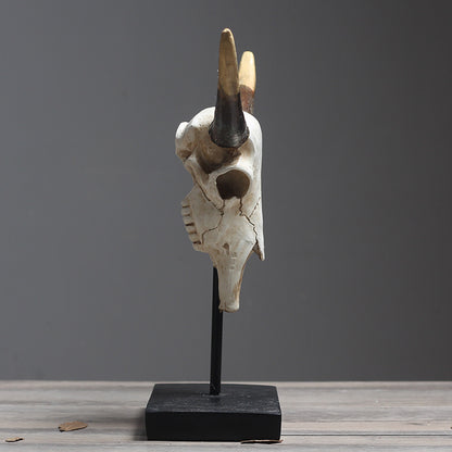 Decorative Longhorn Skull Exhibit Homeandso