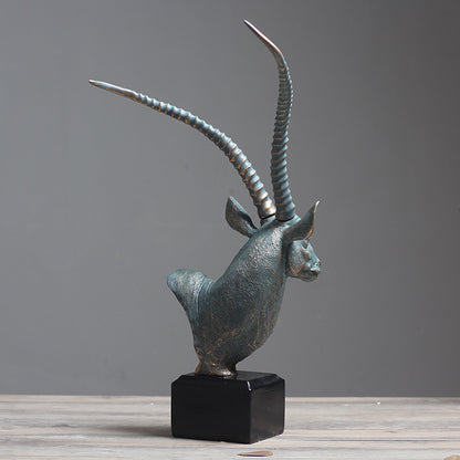 Elegant Antelope Bust Sculpture Homeandso
