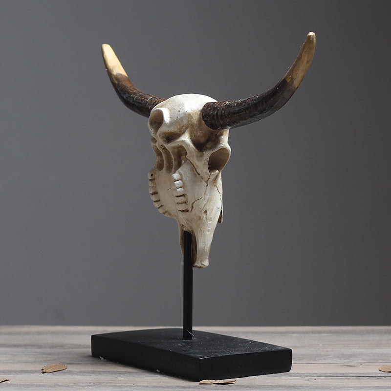 Decorative Longhorn Skull Exhibit Homeandso