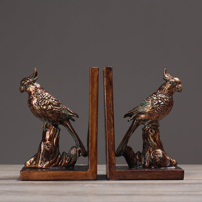 Decorative Parrot Bookends Homeandso