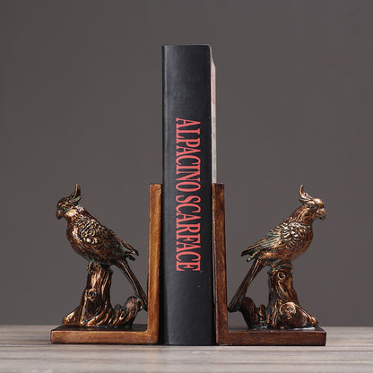 Decorative Parrot Bookends Homeandso