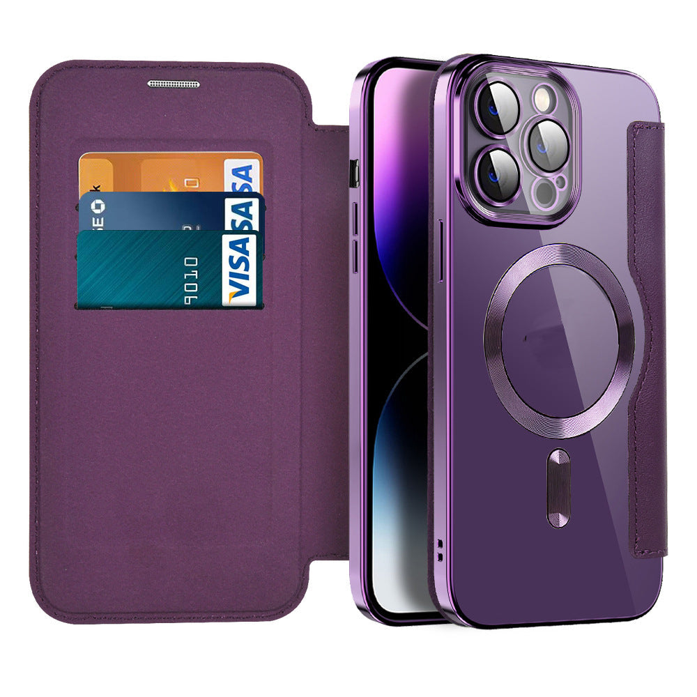 Magnetic Flip Phone Case | Card Slot & Shockproof Protection | Multiple Colors