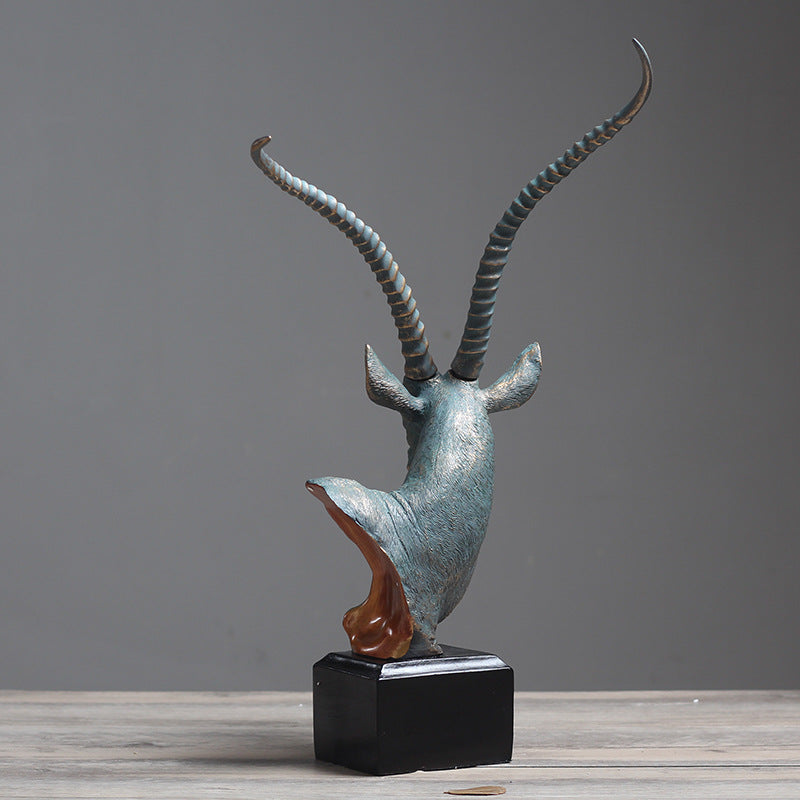 Majestic Antelope Bust Sculpture Homeandso