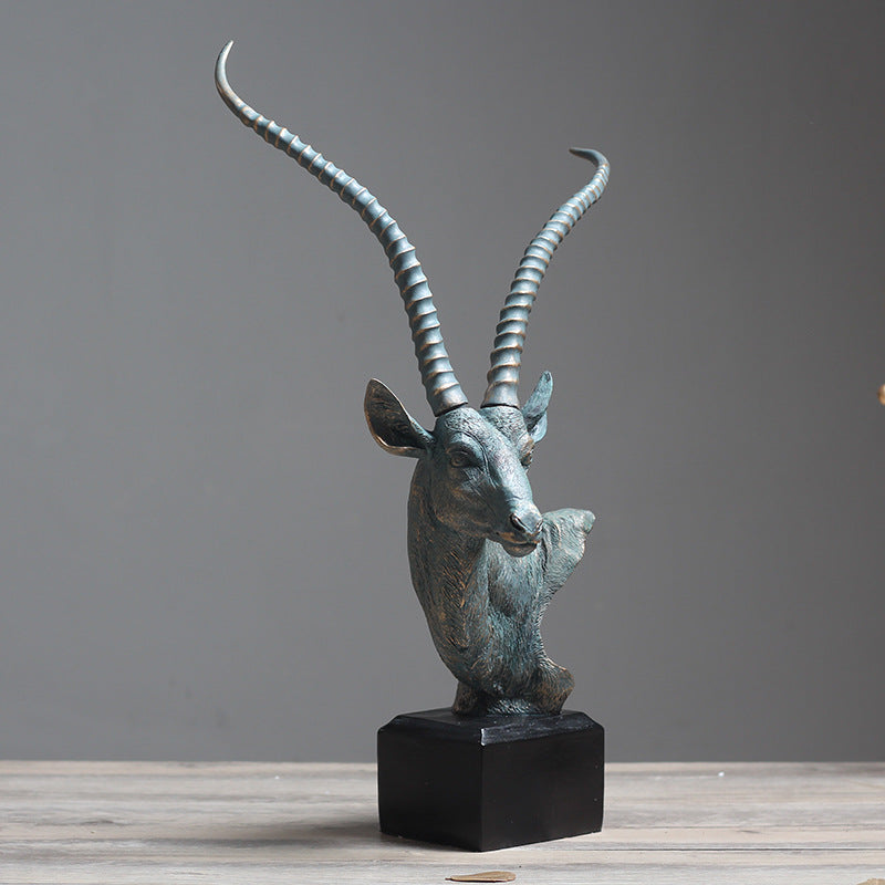 Majestic Antelope Bust Sculpture Homeandso