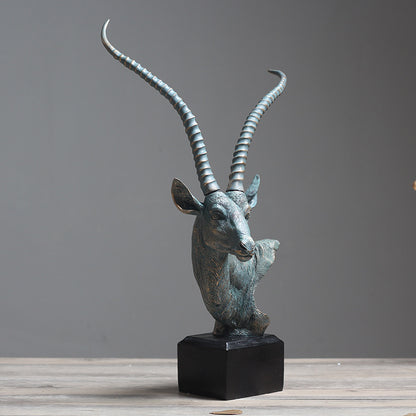 Majestic Antelope Bust Sculpture Homeandso