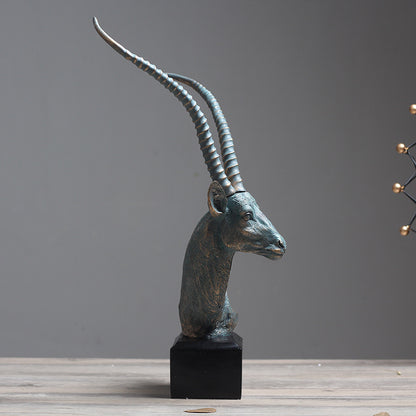 Majestic Antelope Bust Sculpture Homeandso
