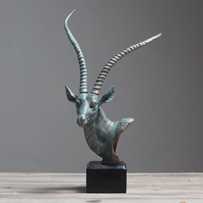 Majestic Antelope Bust Sculpture Homeandso