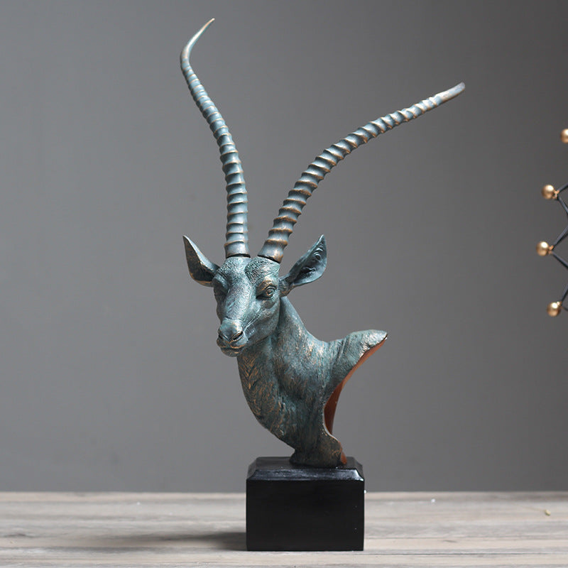 Majestic Antelope Bust Sculpture Homeandso
