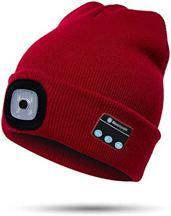 Bluetooth beanie with light Wireless headphones