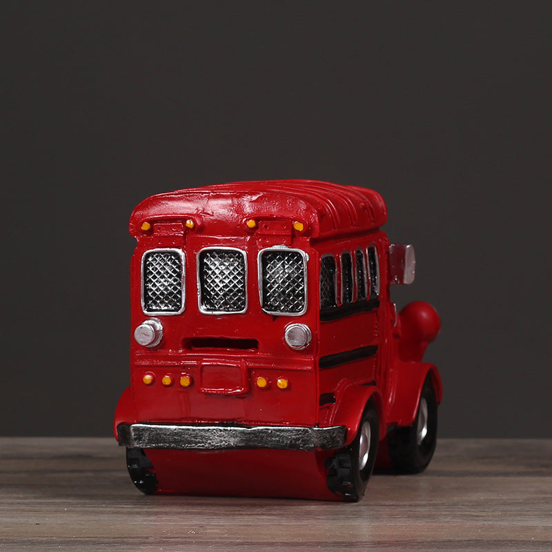Vintage Red Bus Model Homeandso
