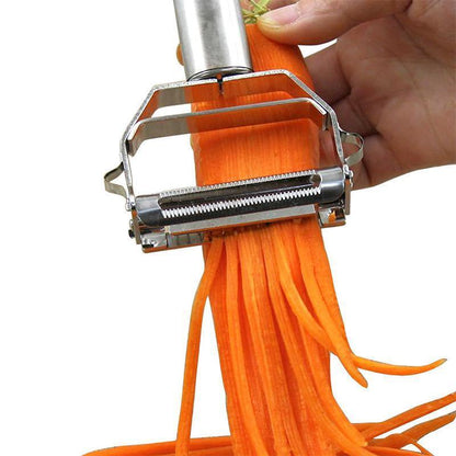 Ultra-sharp stainless steel multifunctional vegetable peeler & julienne cutter
