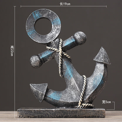 Nautical Anchor Decorative Sculpture Homeandso