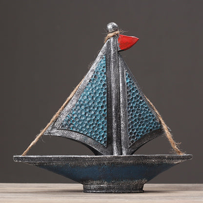 Nautical Themed Decorative Sailboat Sculpture Homeandso