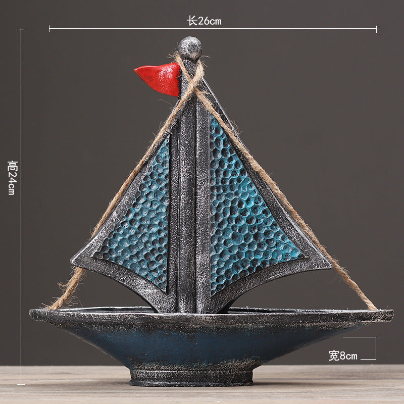 Nautical Themed Decorative Sailboat Sculpture Homeandso