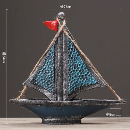 Nautical Themed Decorative Sailboat Sculpture Homeandso