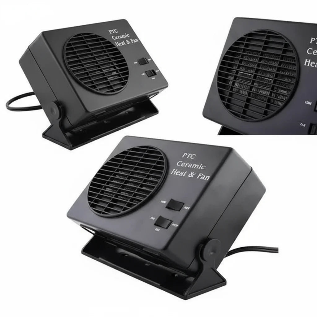 12V Ceramic Car Heater | 150W-300W | Portable Windshield Deicer with Automatic Thermostat