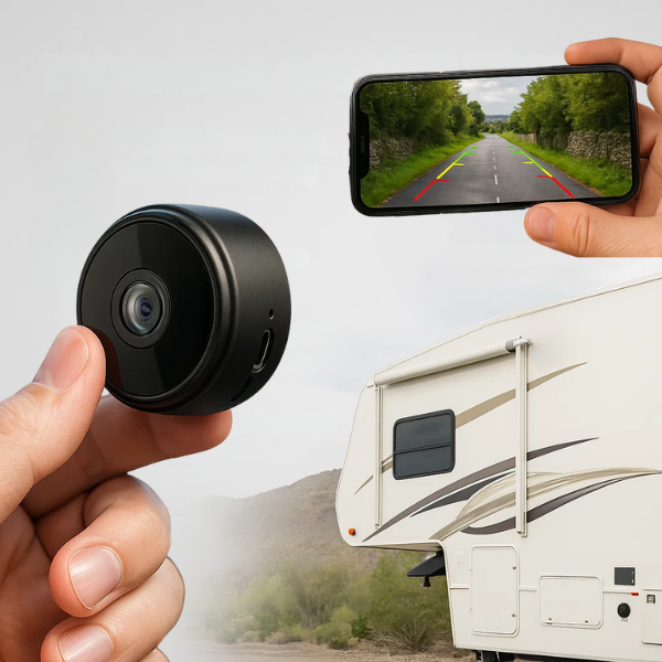 Wireless HD rearview camera for motorhomes, trucks, and trailers with night vision