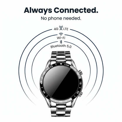 Luxus 4G Smartwatch – Stylish watch with calls, GPS, and health features