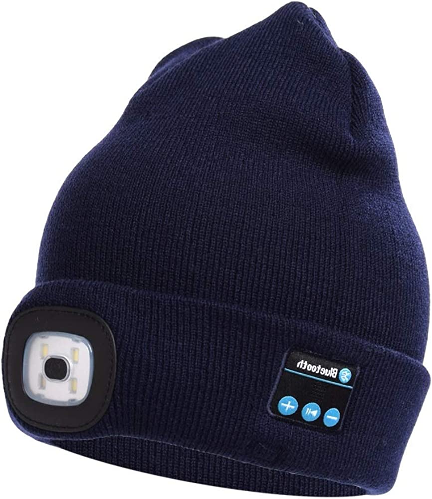 Bluetooth beanie with light Wireless headphones