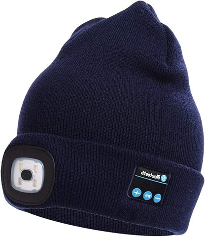 Bluetooth beanie with light Wireless headphones