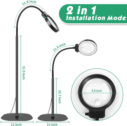Full-page magnifier with LED light – Hands-free reading aid for books, crafts & hobbies