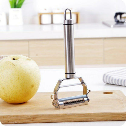 Ultra-sharp stainless steel multifunctional vegetable peeler & julienne cutter