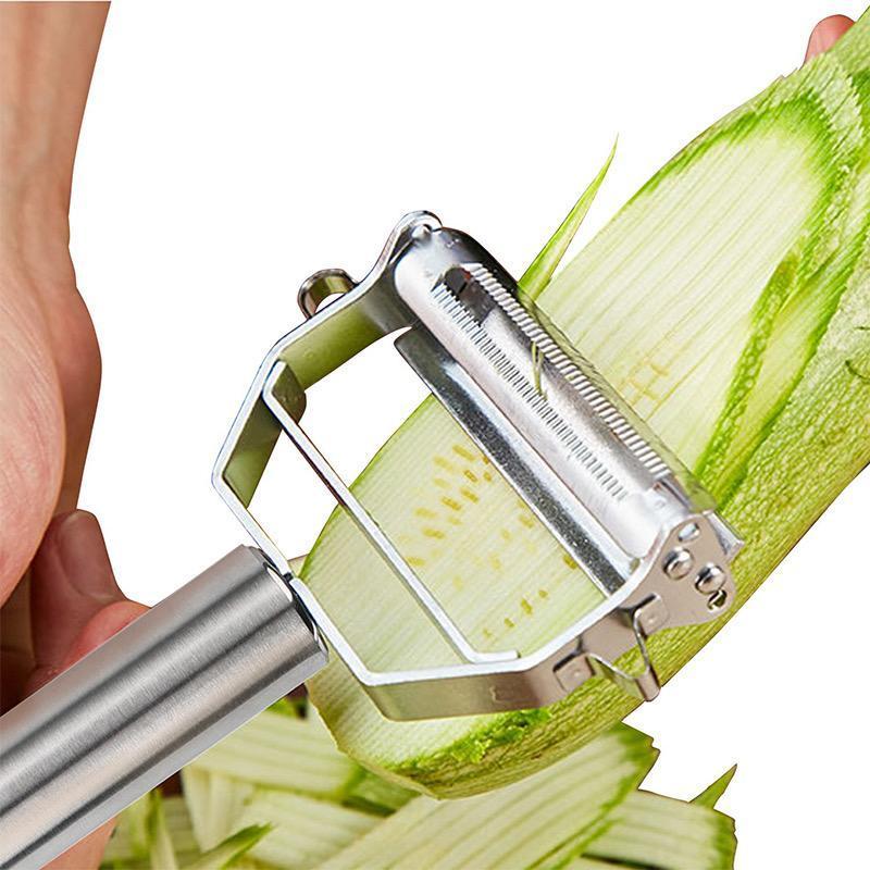Ultra-sharp stainless steel multifunctional vegetable peeler & julienne cutter
