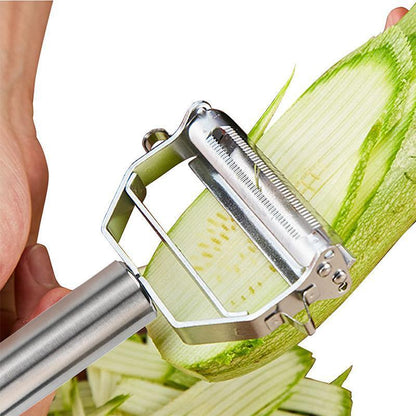 Ultra-sharp stainless steel multifunctional vegetable peeler & julienne cutter