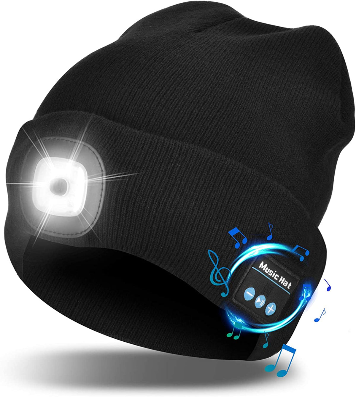 Bluetooth beanie with light Wireless headphones