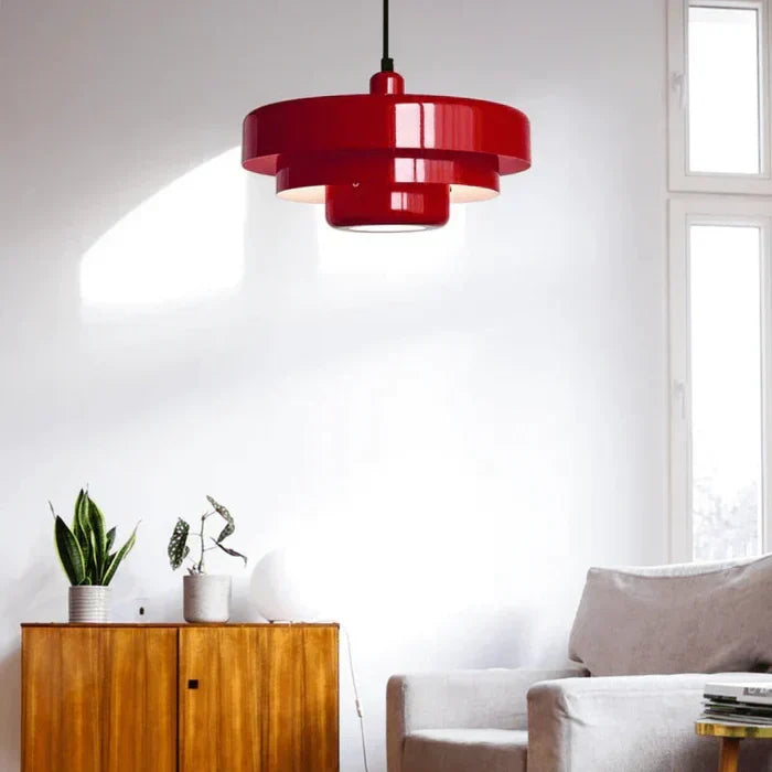 Vintage LED Pendant Light | Multi-layered Metal in Nordic Design | Multiple Colors