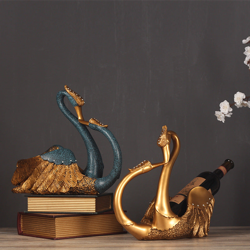 Elegant Swans Decorative Sculpture Homeandso