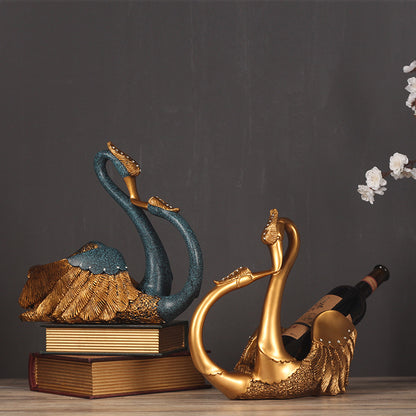 Elegant Swans Decorative Sculpture Homeandso